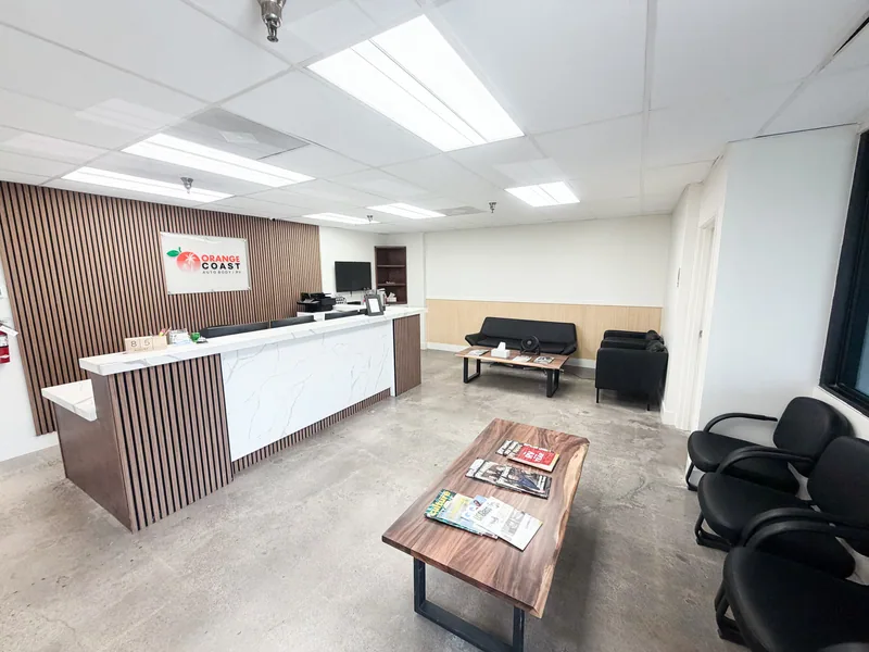 Orange Coast's reception desk and waiting area